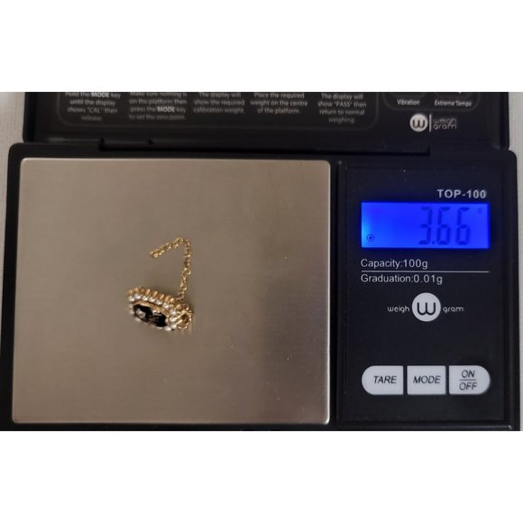 10K Yellow Gold Phi Kappa Tau Diamond Seed Pearl Lapel Pin Brooch E48 - Picture 9 of 10